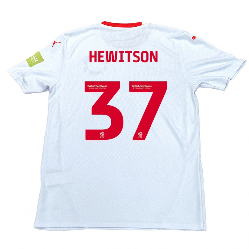 Danxen Dětské Luke Hewitson #37 Bílý Daleko Hráčské Dresy 2024/25 Dres