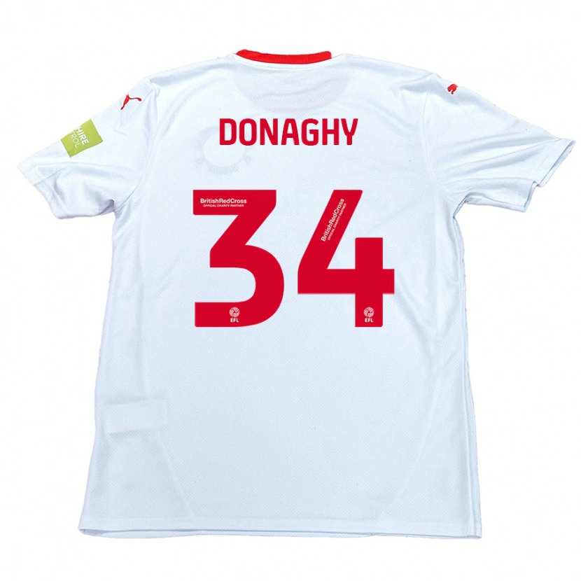 Danxen Dětské Tom Donaghy #34 Bílý Daleko Hráčské Dresy 2024/25 Dres