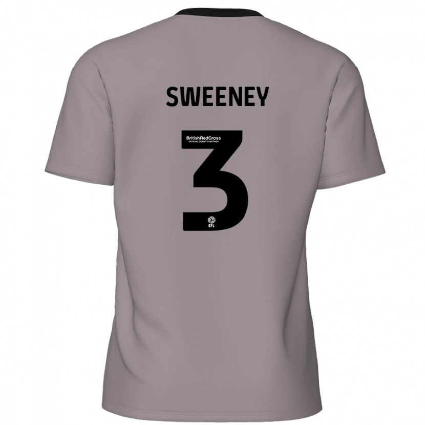 Danxen Dětské Jayden Sweeney #3 Šedá Daleko Hráčské Dresy 2024/25 Dres