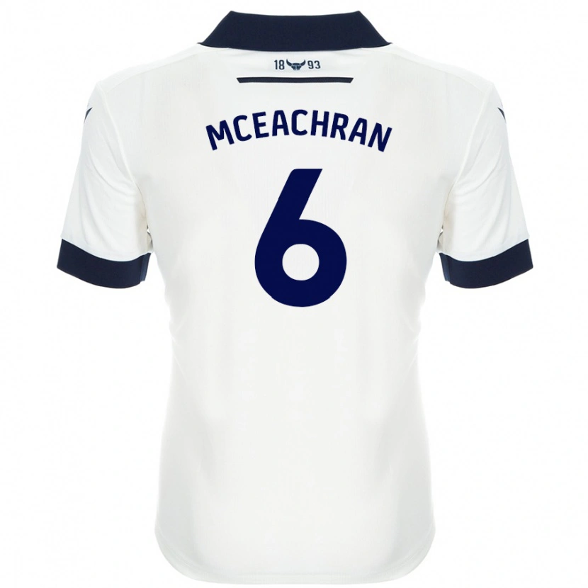 Danxen Dětské Josh Mceachran #6 Bílá Tmavě Modrá Daleko Hráčské Dresy 2024/25 Dres