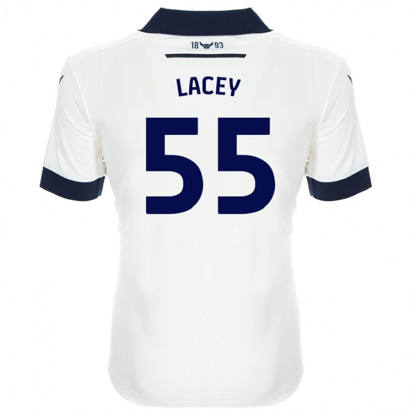 Danxen Dětské Aaron Lacey #55 Bílá Tmavě Modrá Daleko Hráčské Dresy 2024/25 Dres