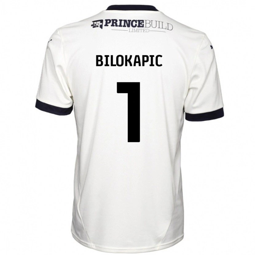 Danxen Dětské Nicholas Bilokapic #1 Off White Černá Daleko Hráčské Dresy 2024/25 Dres