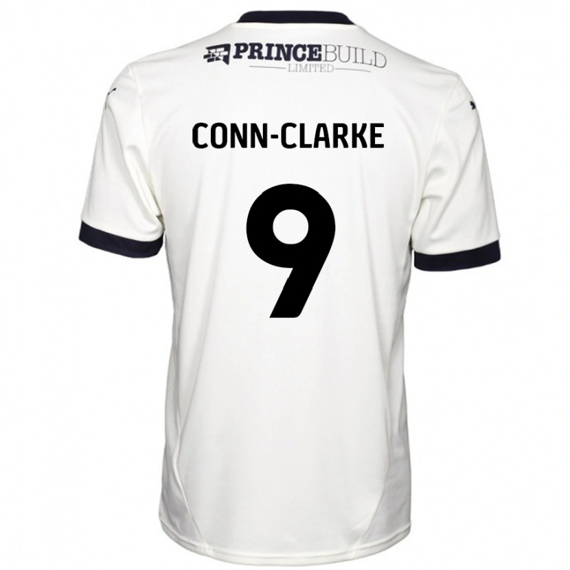 Danxen Dětské Chris Conn-Clarke #9 Off White Černá Daleko Hráčské Dresy 2024/25 Dres