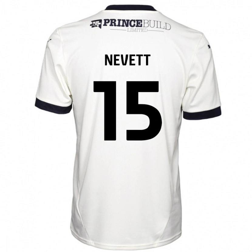 Danxen Dětské George Nevett #15 Off White Černá Daleko Hráčské Dresy 2024/25 Dres