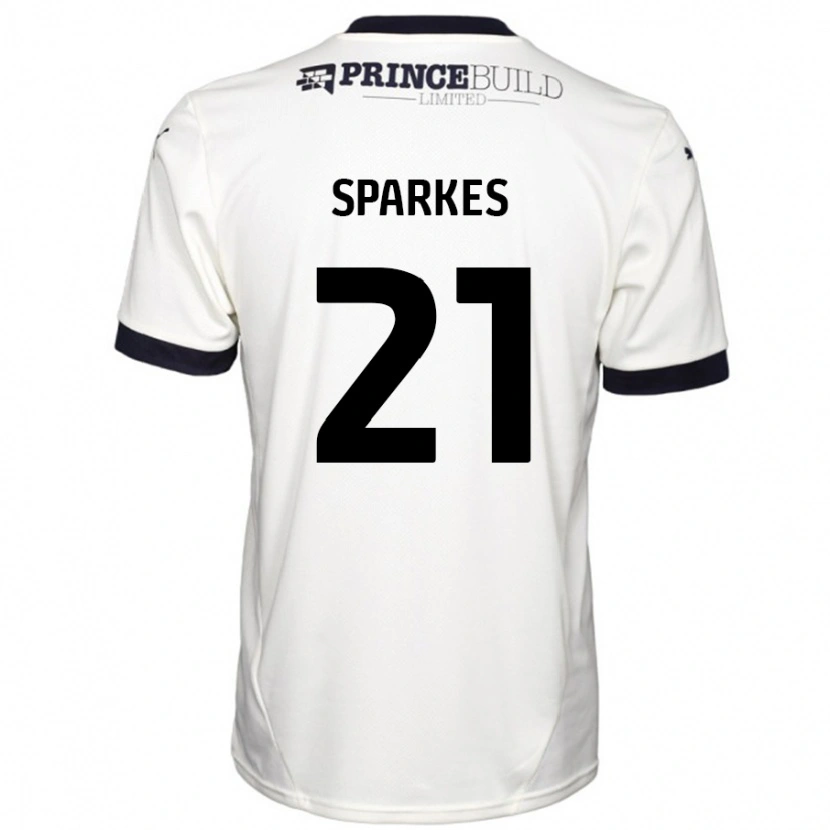 Danxen Dětské Jack Sparkes #21 Off White Černá Daleko Hráčské Dresy 2024/25 Dres