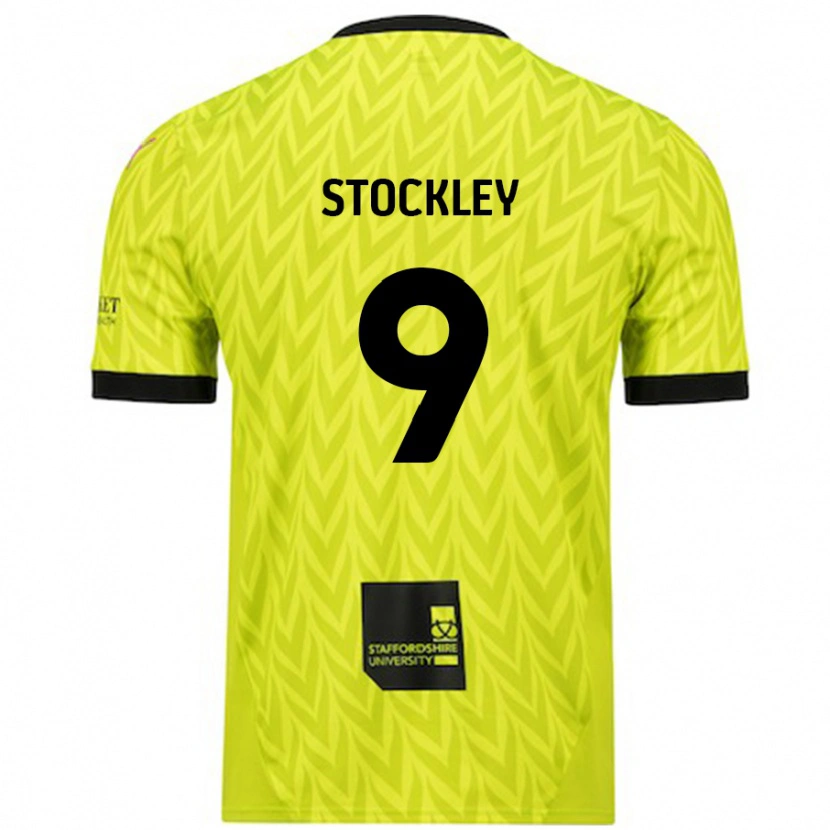 Danxen Dětské Jayden Stockley #9 Fluorescenční Zelená Daleko Hráčské Dresy 2024/25 Dres