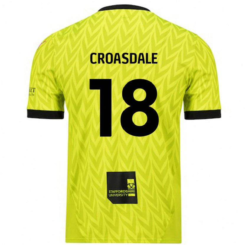 Danxen Dětské Ryan Croasdale #18 Fluorescenční Zelená Daleko Hráčské Dresy 2024/25 Dres