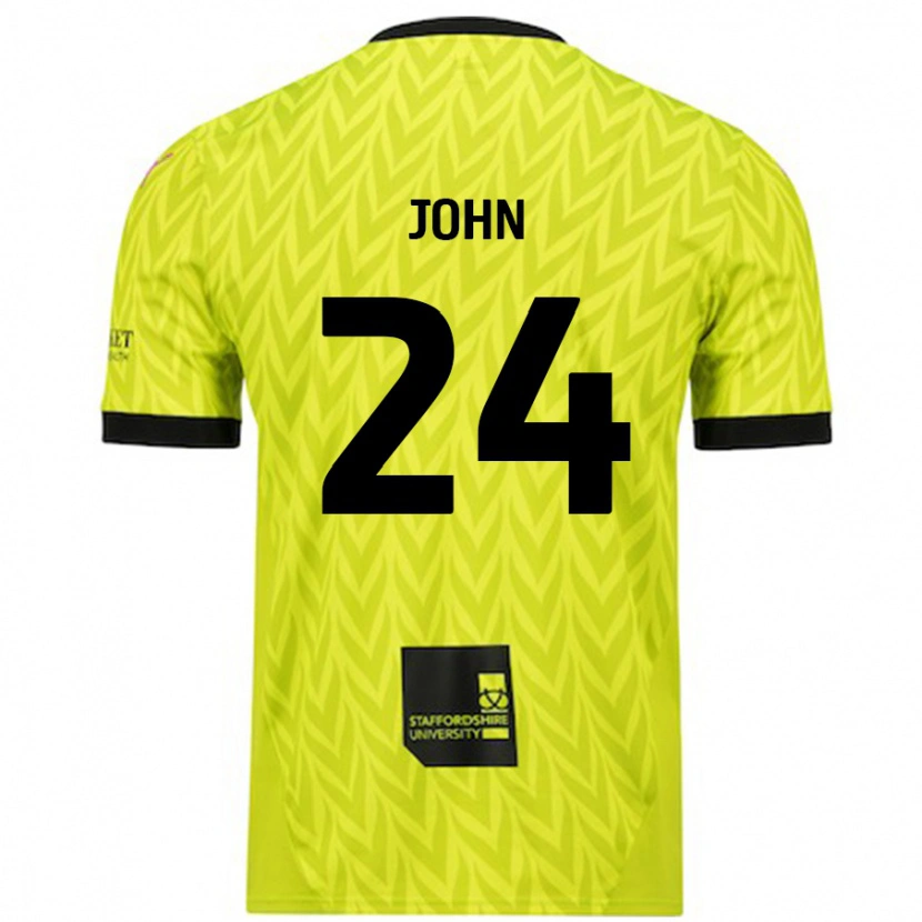 Danxen Dětské Kyle John #24 Fluorescenční Zelená Daleko Hráčské Dresy 2024/25 Dres