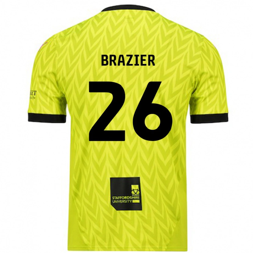 Danxen Dětské Liam Brazier #26 Fluorescenční Zelená Daleko Hráčské Dresy 2024/25 Dres