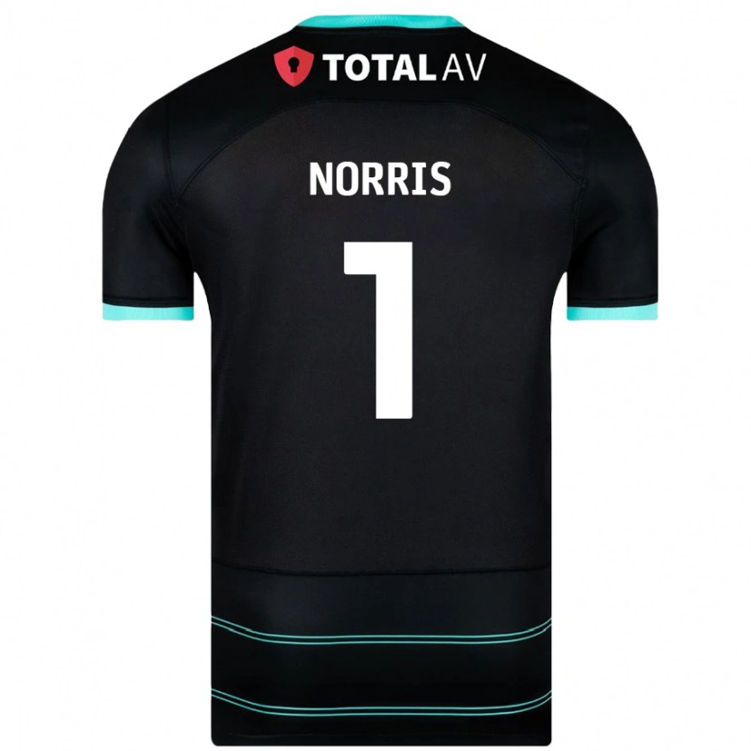 Danxen Dětské Will Norris #1 Černý Daleko Hráčské Dresy 2024/25 Dres