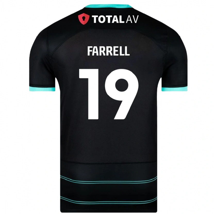 Danxen Dětské Jacob Farrell #19 Černý Daleko Hráčské Dresy 2024/25 Dres