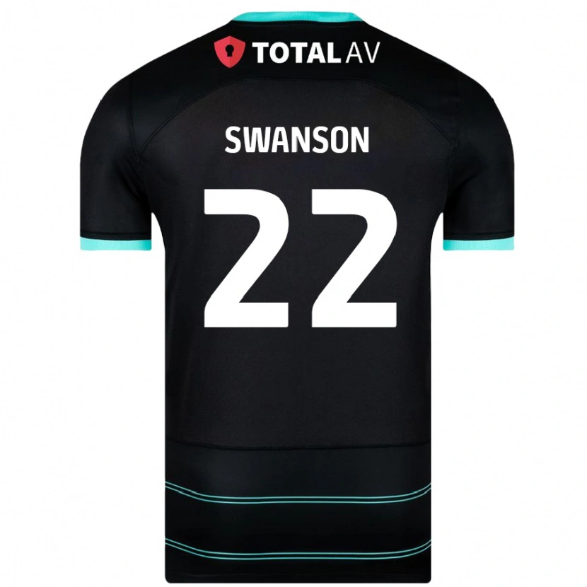 Danxen Dětské Zak Swanson #22 Černý Daleko Hráčské Dresy 2024/25 Dres