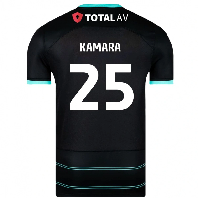 Danxen Dětské Abdoulaye Kamara #25 Černý Daleko Hráčské Dresy 2024/25 Dres