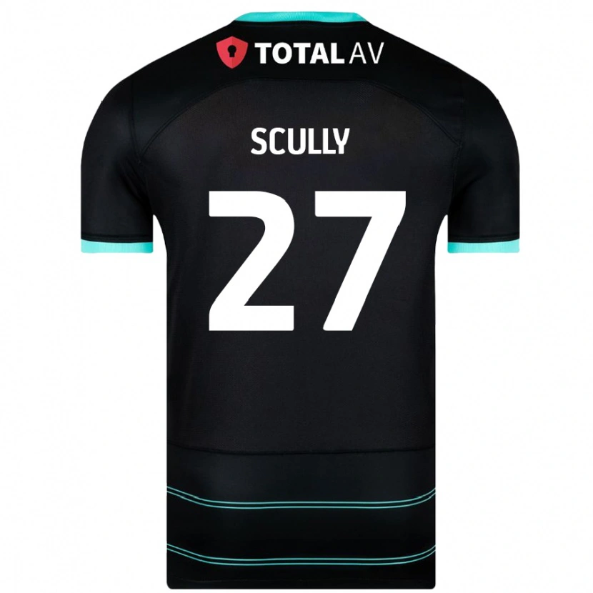 Danxen Dětské Anthony Scully #27 Černý Daleko Hráčské Dresy 2024/25 Dres