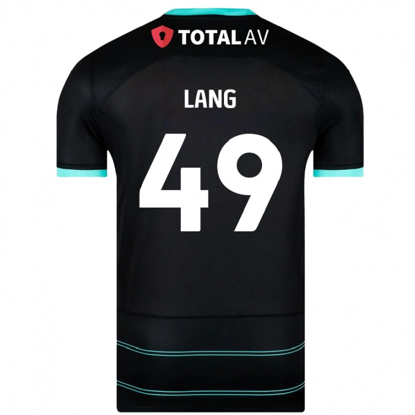 Danxen Dětské Callum Lang #49 Černý Daleko Hráčské Dresy 2024/25 Dres