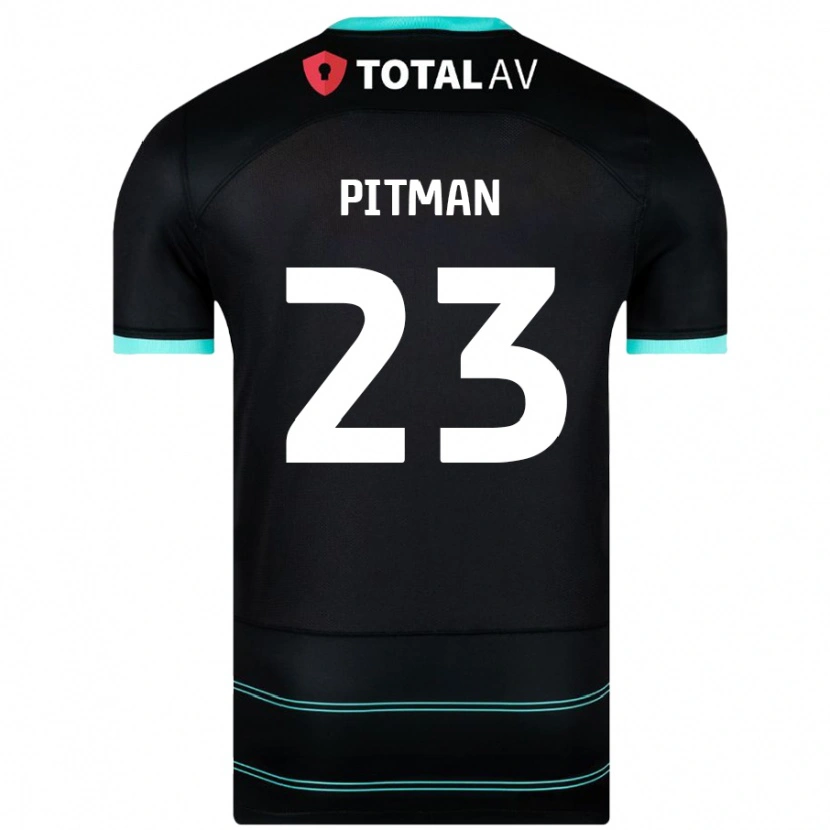 Danxen Dětské Emily Pitman #23 Černý Daleko Hráčské Dresy 2024/25 Dres