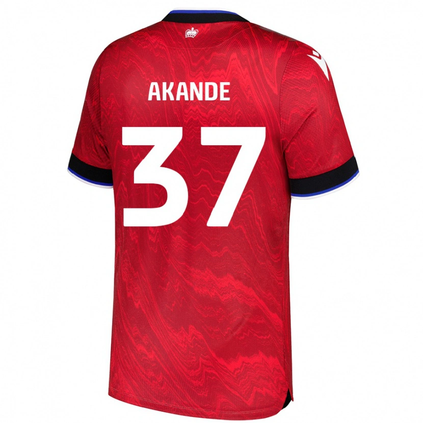 Danxen Dětské Adrian Akande #37 Červená Černá Daleko Hráčské Dresy 2024/25 Dres