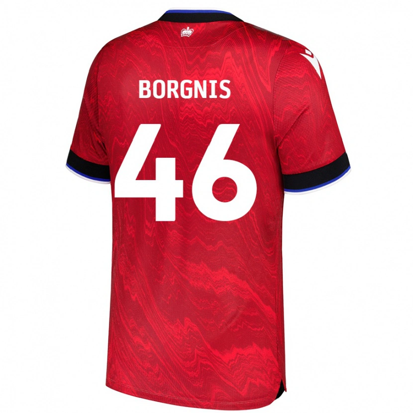 Danxen Dětské Jacob Borgnis #46 Červená Černá Daleko Hráčské Dresy 2024/25 Dres