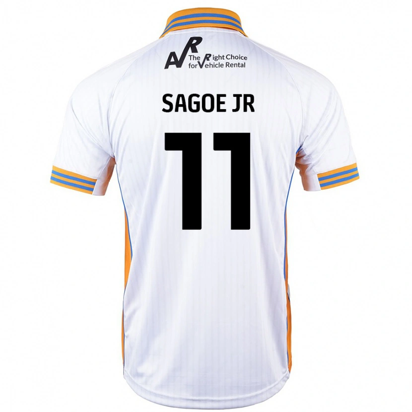 Danxen Dětské Charles Sagoe Jr #11 Bílý Daleko Hráčské Dresy 2024/25 Dres