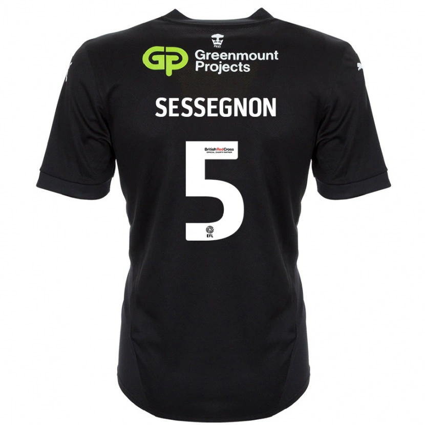 Danxen Dětské Steven Sessegnon #5 Černý Daleko Hráčské Dresy 2024/25 Dres