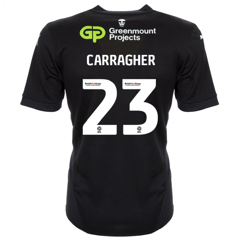 Danxen Dětské James Carragher #23 Černý Daleko Hráčské Dresy 2024/25 Dres