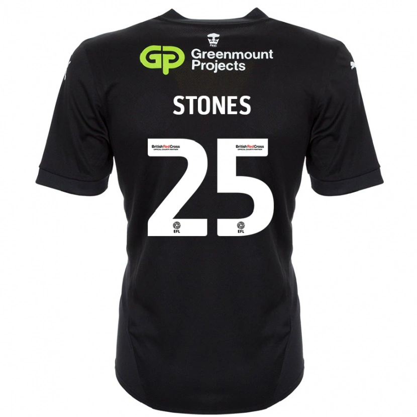 Danxen Dětské Josh Stones #25 Černý Daleko Hráčské Dresy 2024/25 Dres