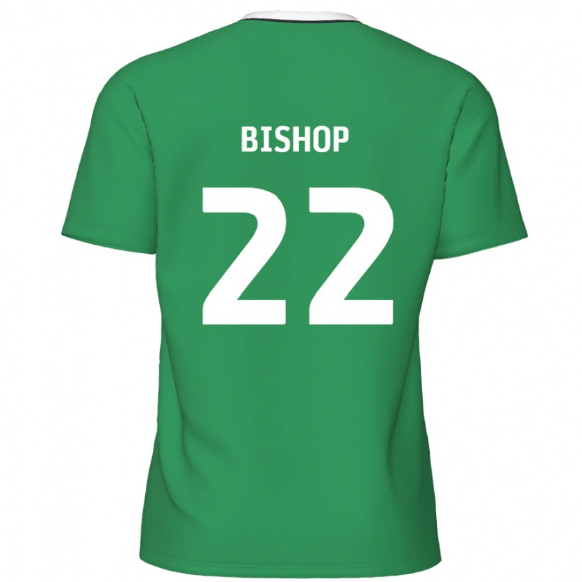 Danxen Dětské Nathan Bishop #22 Zelené Bílé Pruhy Daleko Hráčské Dresy 2024/25 Dres