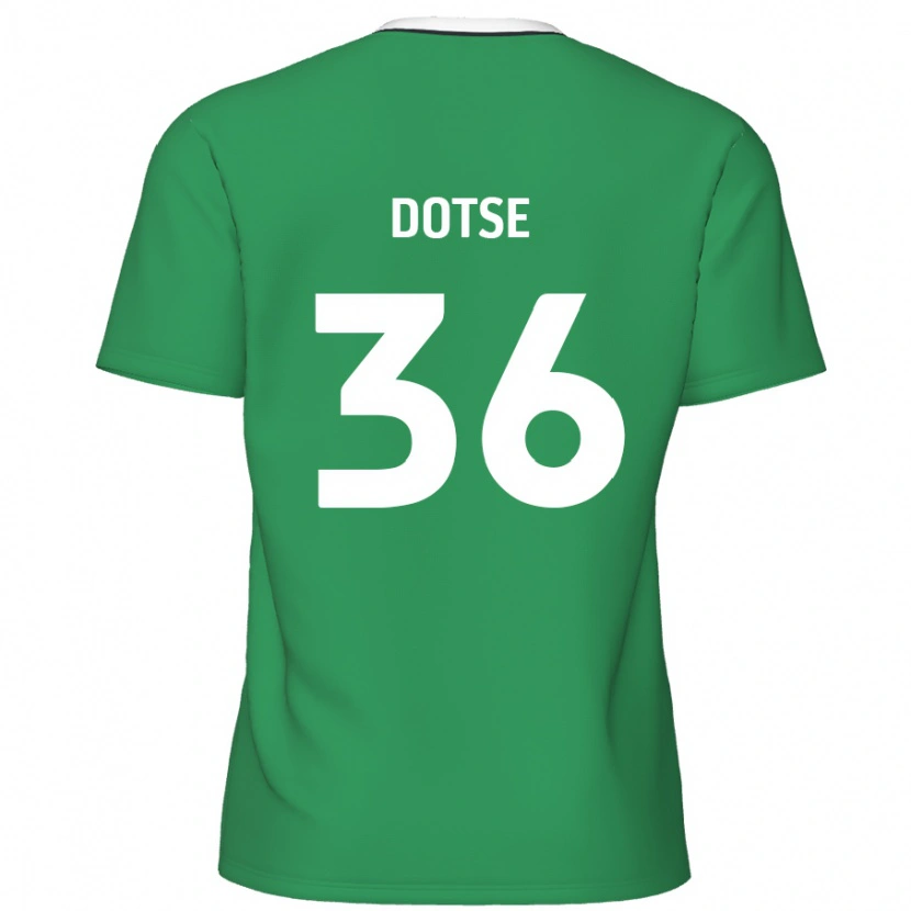 Danxen Dětské Jahiem Dotse #36 Zelené Bílé Pruhy Daleko Hráčské Dresy 2024/25 Dres