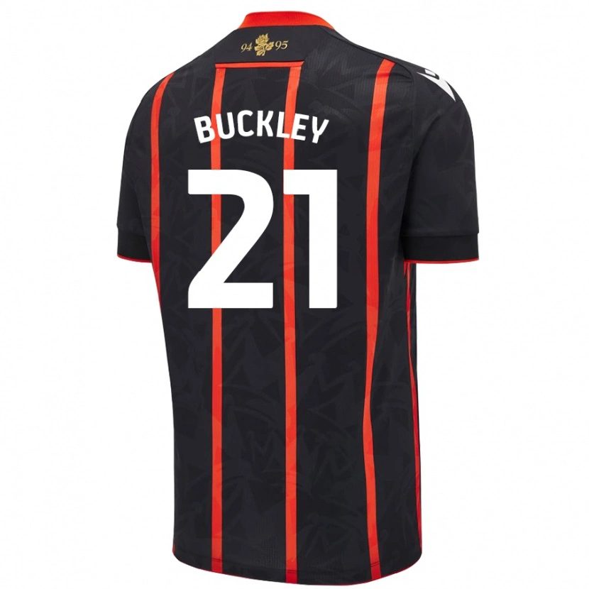 Danxen Dětské John Buckley #21 Černá Červená Daleko Hráčské Dresy 2024/25 Dres