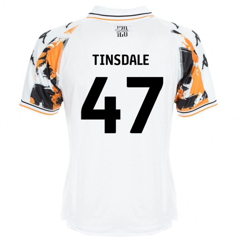 Danxen Dětské Nathan Tinsdale #47 Bílý Daleko Hráčské Dresy 2024/25 Dres