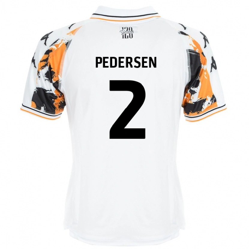 Danxen Dětské Eden Pedersen #2 Bílý Daleko Hráčské Dresy 2024/25 Dres