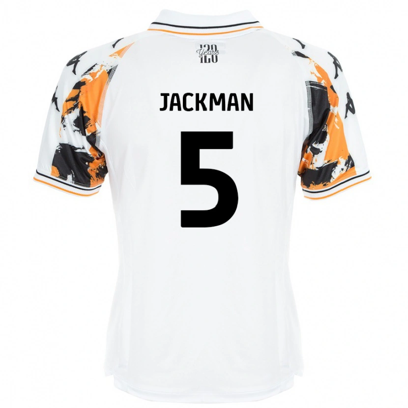 Danxen Dětské Ellice Jackman #5 Bílý Daleko Hráčské Dresy 2024/25 Dres