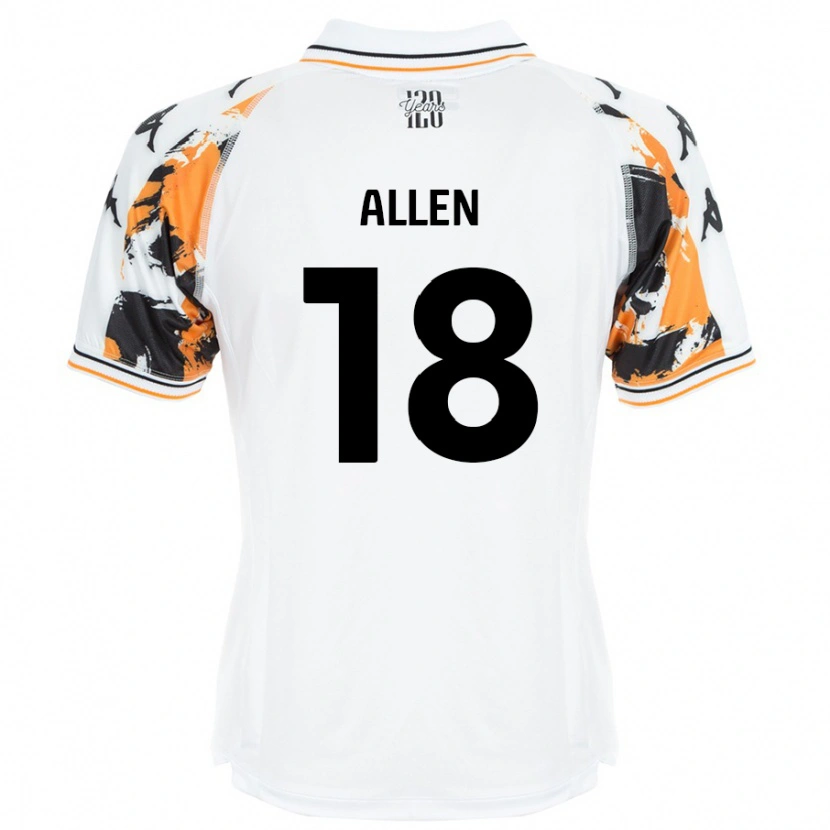 Danxen Dětské Aaliyah Allen #18 Bílý Daleko Hráčské Dresy 2024/25 Dres