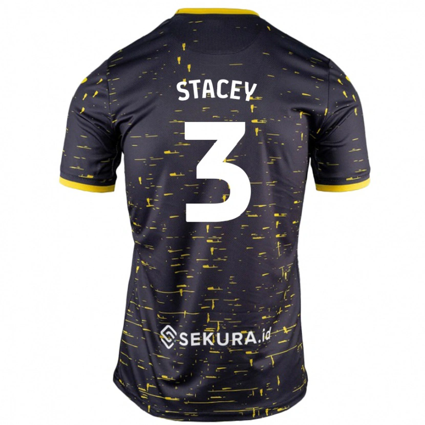 Danxen Dětské Jack Stacey #3 Černá Žlutá Daleko Hráčské Dresy 2024/25 Dres