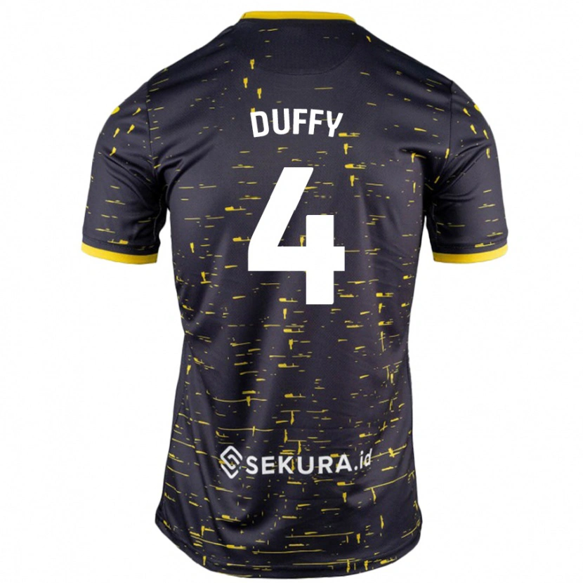 Danxen Dětské Shane Duffy #4 Černá Žlutá Daleko Hráčské Dresy 2024/25 Dres