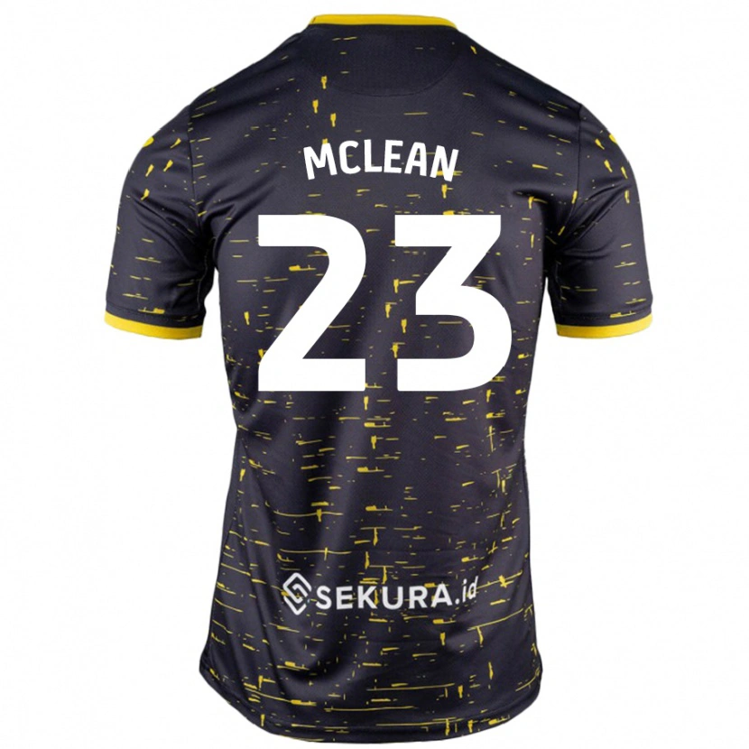 Danxen Dětské Kenny Mclean #23 Černá Žlutá Daleko Hráčské Dresy 2024/25 Dres