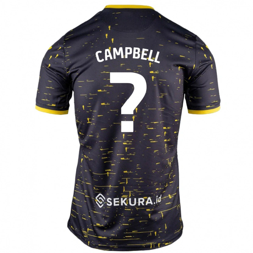 Danxen Dětské Brandon Campbell #0 Černá Žlutá Daleko Hráčské Dresy 2024/25 Dres