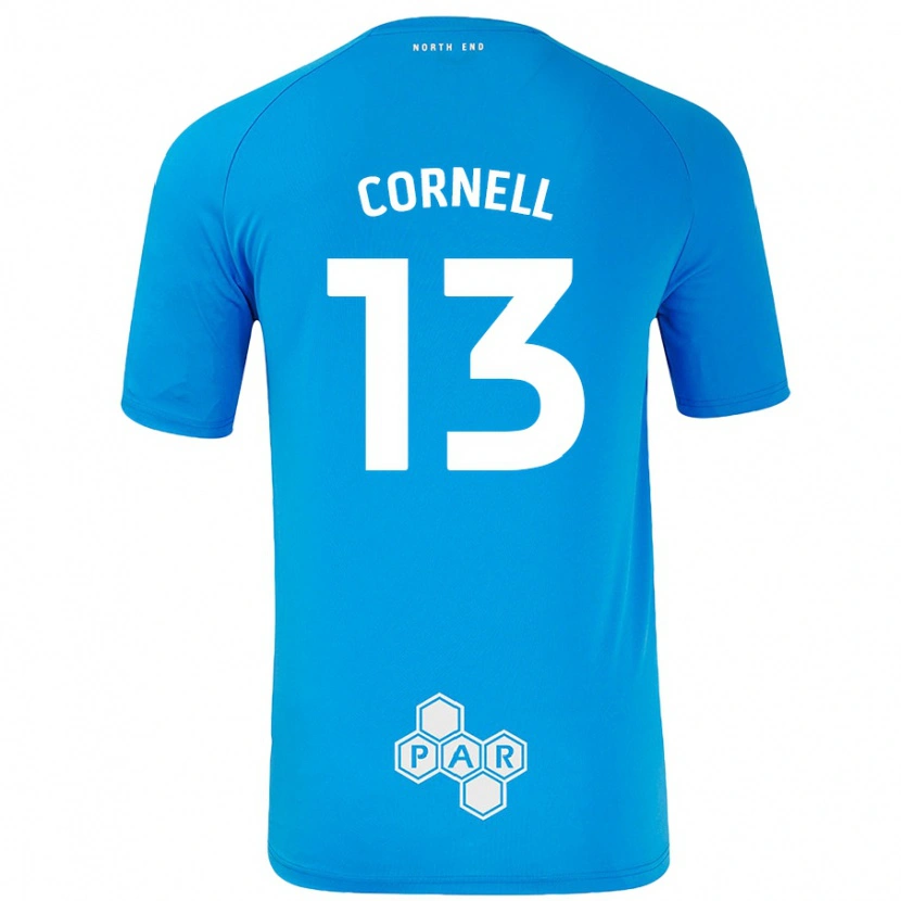 Danxen Dětské David Cornell #13 Nebesky Modrá Daleko Hráčské Dresy 2024/25 Dres