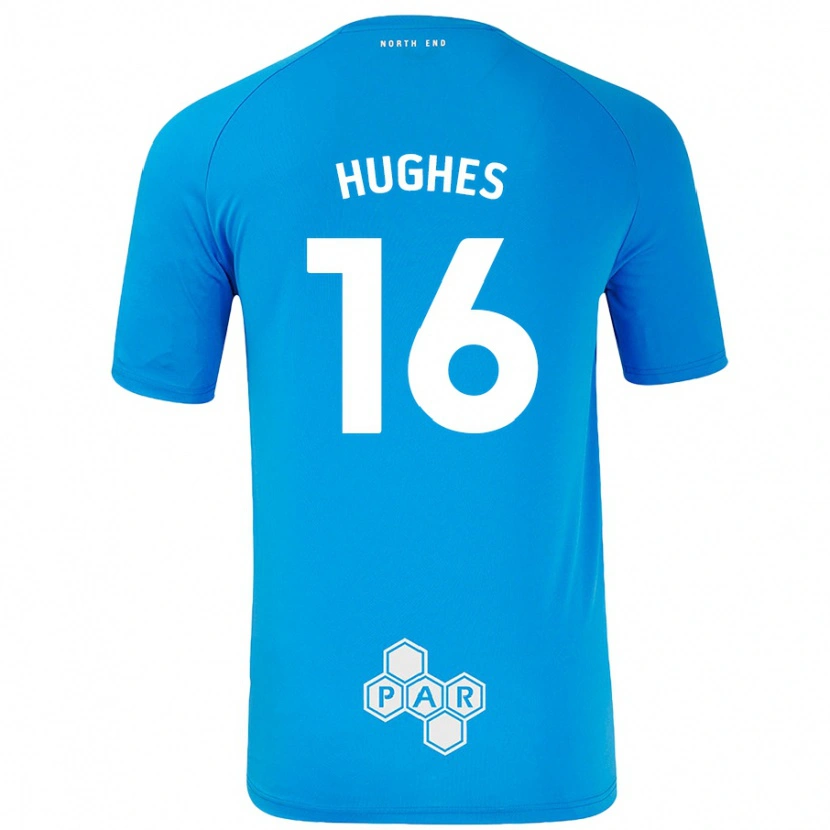 Danxen Dětské Andrew Hughes #16 Nebesky Modrá Daleko Hráčské Dresy 2024/25 Dres