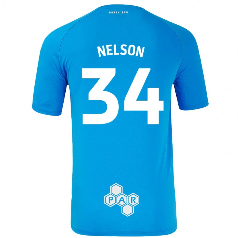 Danxen Dětské Kitt Nelson #34 Nebesky Modrá Daleko Hráčské Dresy 2024/25 Dres