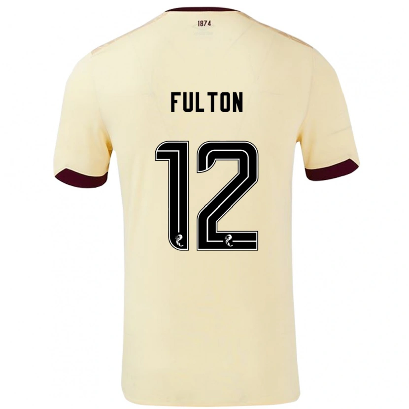 Danxen Dětské Ryan Fulton #12 Burgundsko Krémová Daleko Hráčské Dresy 2024/25 Dres