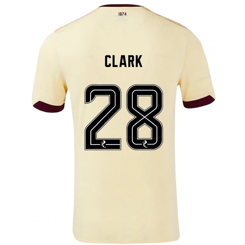 Danxen Dětské Zander Clark #28 Burgundsko Krémová Daleko Hráčské Dresy 2024/25 Dres