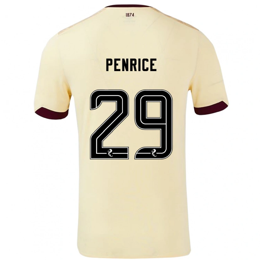 Danxen Dětské James Penrice #29 Burgundsko Krémová Daleko Hráčské Dresy 2024/25 Dres