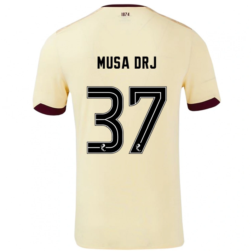 Danxen Dětské Musa Drammeh #37 Burgundsko Krémová Daleko Hráčské Dresy 2024/25 Dres