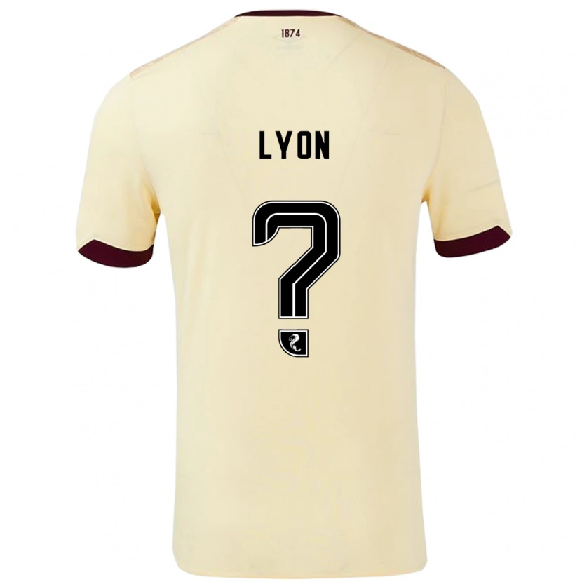 Danxen Dětské Jack Lyon #0 Burgundsko Krémová Daleko Hráčské Dresy 2024/25 Dres