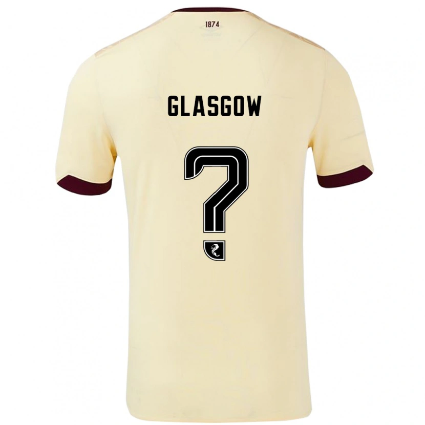 Danxen Dětské Euan Glasgow #0 Burgundsko Krémová Daleko Hráčské Dresy 2024/25 Dres