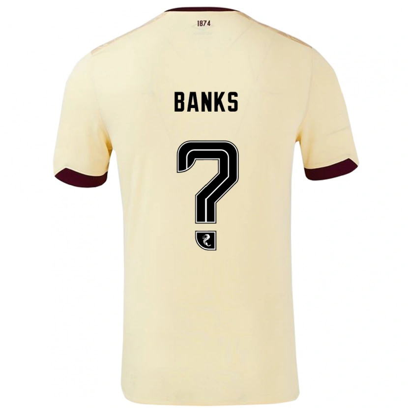 Danxen Dětské Euan Banks #0 Burgundsko Krémová Daleko Hráčské Dresy 2024/25 Dres