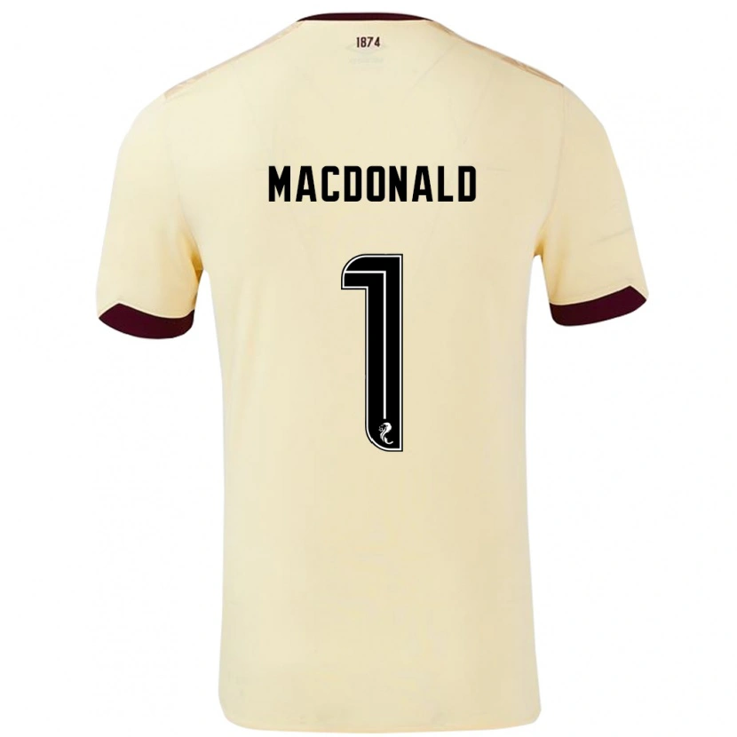 Danxen Dětské Jamie Macdonald #1 Burgundsko Krémová Daleko Hráčské Dresy 2024/25 Dres