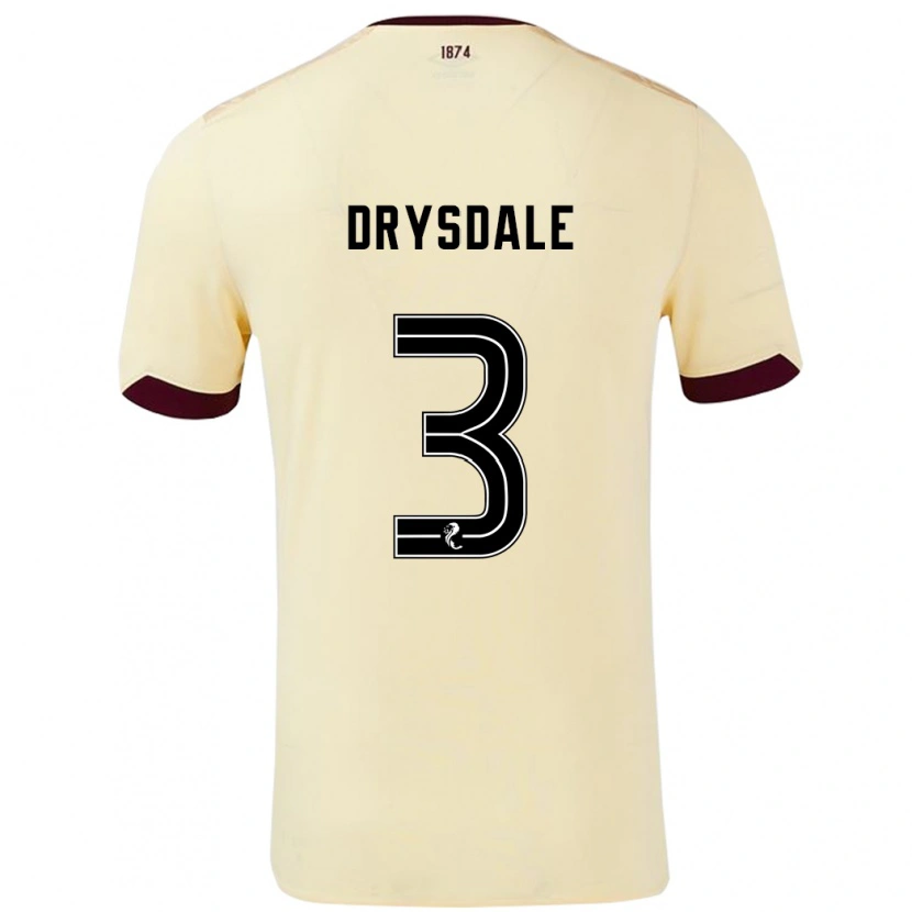 Danxen Dětské Ethan Drysdale #3 Burgundsko Krémová Daleko Hráčské Dresy 2024/25 Dres