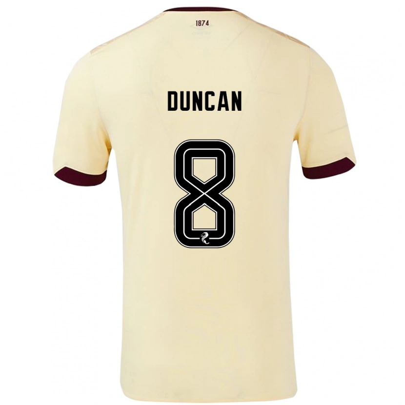 Danxen Dětské Ryan Duncan #8 Burgundsko Krémová Daleko Hráčské Dresy 2024/25 Dres